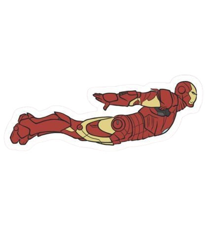 Iron Man Flying Sticker